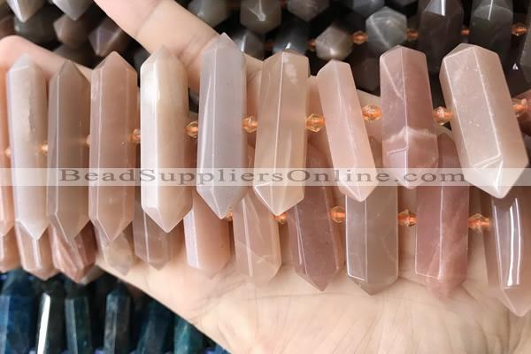 CNG7936 15.5 inches 10*22mm - 12*45mm faceted nuggets moonstone beads