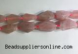 CNG7951 15.5 inches 15*25mm - 20*40mm nuggets rose quartz beads