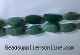 CNG7961 15.5 inches 15*25mm - 20*40mm nuggets green aventurine beads