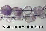 CNG7974 25*30mm - 35*45mm freeform light amethyst slab beads