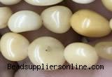 CNG8021 15.5 inches 6*8mm nuggets yellow jade beads wholesale