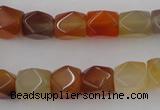 CNG803 15.5 inches 9*12mm faceted nuggets agate gemstone beads