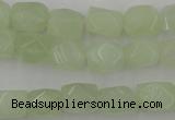 CNG806 15.5 inches 8*12mm faceted nuggets New jade beads