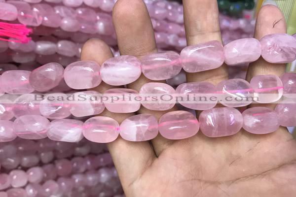 CNG8060 15.5 inches 8*10mm - 10*14mmm nuggets rose quartz beads