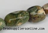 CNG81 15.5 inches 10*20mm - 20*35mm nuggets rhyolite gemstone beads