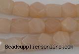 CNG812 15.5 inches 9*12mm faceted nuggets pink aventurine beads