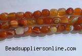 CNG8134 15.5 inches 8*12mm nuggets striped agate beads wholesale