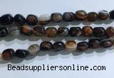 CNG8143 15.5 inches 8*12mm nuggets striped agate beads wholesale