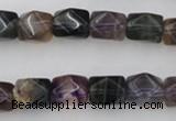 CNG818 15.5 inches 9*12mm faceted nuggets fluorite beads