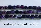 CNG8186 15.5 inches 10*14mm nuggets striped agate beads wholesale