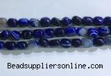 CNG8189 15.5 inches 10*14mm nuggets striped agate beads wholesale