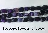 CNG8227 15.5 inches 12*16mm nuggets striped agate beads wholesale