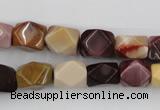 CNG823 15.5 inches 9*12mm faceted nuggets mookaite gemstone beads