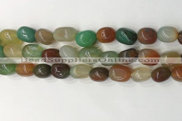 CNG8257 15.5 inches 13*18mm nuggets agate beads wholesale