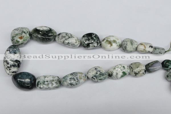 CNG83 15.5 inches 15*20mm - 20*35mm nuggets tree agate beads