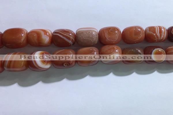 CNG8315 15.5 inches 15*20mm nuggets striped agate beads wholesale