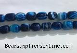 CNG8316 15.5 inches 15*20mm nuggets striped agate beads wholesale