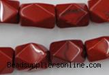 CNG839 15.5 inches 13*18mm faceted nuggets red jasper beads