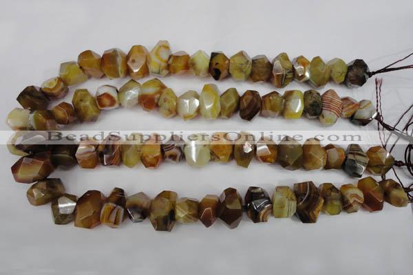 CNG851 15.5 inches 12*18mm – 13*22mm faceted nuggets agate beads