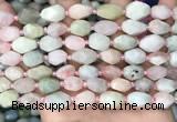 CNG8516 15.5 inches 8*12mm - 10*15mm faceted nuggets morganite beads