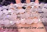 CNG8578 13*18mm - 15*20mm faceted nuggets white crystal beads