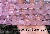 CNG8579 13*18mm - 15*20mm faceted nuggets rose quartz beads