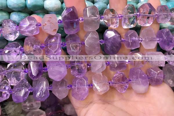 CNG8592 12*16mm - 13*18mm faceted nuggets ametrine beads