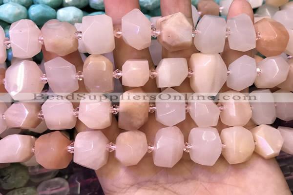 CNG8595 12*16mm - 13*18mm faceted nuggets pink aventurine beads