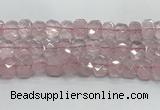 CNG8611 10*13mm - 12*16mm faceted freeform rose quartz beads