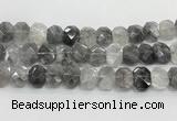 CNG8612 10*13mm - 12*16mm faceted freeform cloudy quartz beads