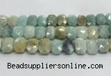 CNG8618 10*13mm - 12*16mm faceted freeform amazonite beads