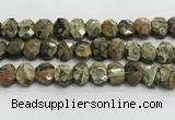 CNG8619 10*13mm - 12*16mm faceted freeform rhyolite beads