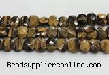 CNG8620 10*13mm - 12*16mm faceted freeform yellow tiger eye beads