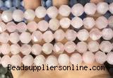 CNG8693 15.5 inches 10mm faceted nuggets rose quartz beads