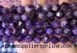 CNG8703 15.5 inches 12mm faceted nuggets amethyst gemstone beads