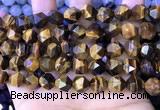 CNG8727 15.5 inches 12mm faceted nuggets yellow tiger eye beads