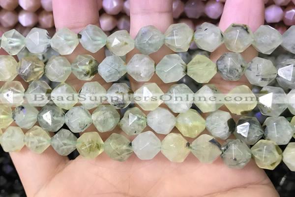 CNG8729 15.5 inches 8mm faceted nuggets prehnite gemstone beads