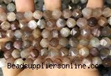 CNG8751 15.5 inches 8mm faceted nuggets moonstone beads wholesale