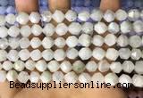 CNG8757 15.5 inches 8mm faceted nuggets white moonstone beads