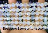 CNG8760 15.5 inches 8mm faceted nuggets opalite beads wholesale