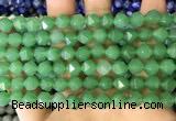 CNG8766 15.5 inches 8mm faceted nuggets green aventurine beads