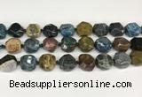 CNG8793 16*17mm - 18*19mm faceted nuggets agate  beads