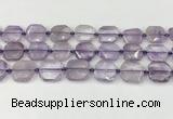 CNG8800 15.5 inches 16mm - 20mm faceted freeform amethyst beads