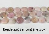 CNG8813 15.5 inches 16mm - 20mm faceted freeform pink opal beads