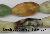 CNG884 15.5 inches 14*32mm faceted rice gemstone nugget beads