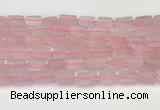 CNG8846 15.5 inches 8*12mm - 10*16mm nuggets matte rose quartz beads