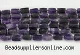 CNG8848 15.5 inches 8*12mm - 10*16mm nuggets matte amethyst beads