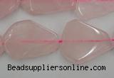 CNG888 15.5 inches 18*22mm – 25*30mm freeform rose quartz beads