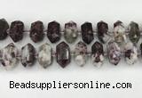 CNG8904 10*25mm - 14*30mm faceted nuggets tourmaline beads