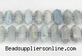 CNG8913 15.5 inches 10*25mm - 15*30mm faceted nuggets aquamarine beads